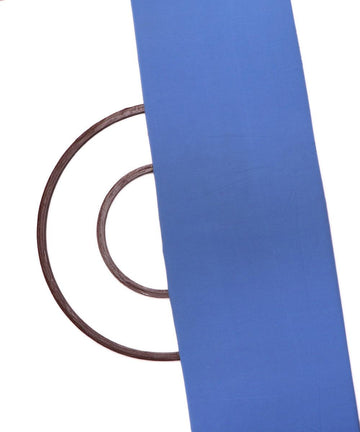 blue plain crepe fabric 2